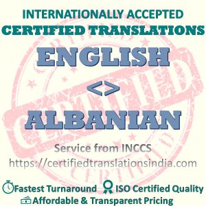 English to Albanian Dentists Certificate translation