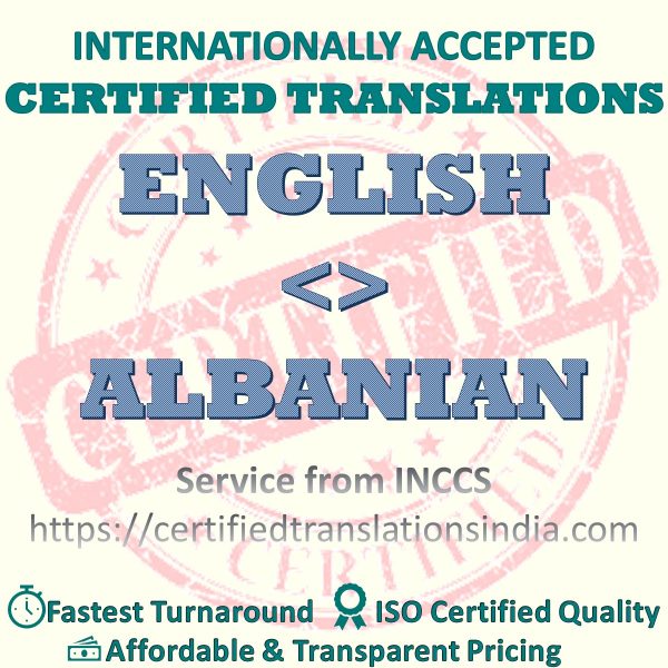 English to Albanian Graduation Degree Certificate translation