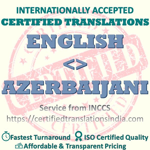 English to Azerbaijani Dentists Certificate translation