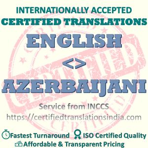 English to Azerbaijani Birth Certificate translation