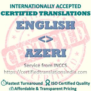 English to Azeri Dentists Certificate translation