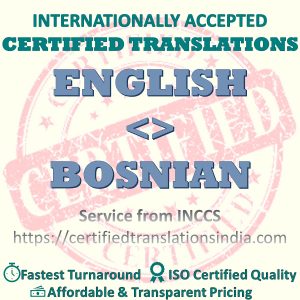 English to Bosnian Medical Certificate translation