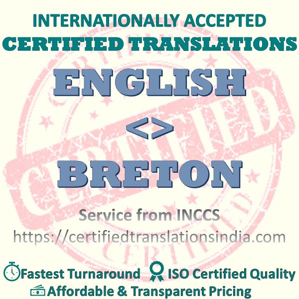 English to Breton Diploma Marksheet translation