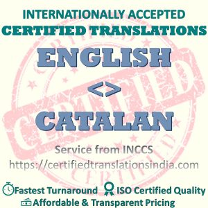 English to Catalan Diploma Certificate translation