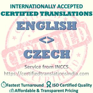 English to Czech Medical Certificate translation