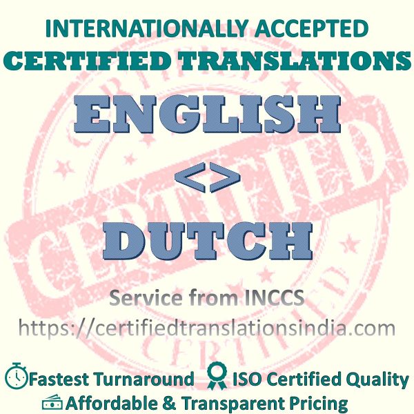 English to Dutch Medical Certificate translation