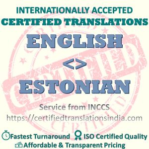 English to Estonian Medical Certificate translation