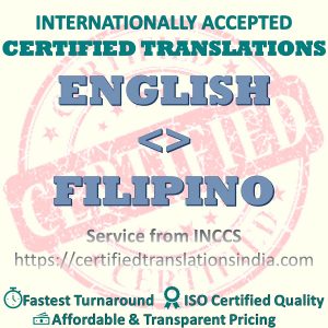 English to Filipino Medical Certificate translation