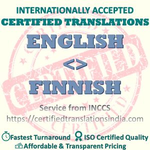 English to Finnish Death Certificate translation