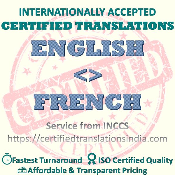 English to French Dentists Certificate translation