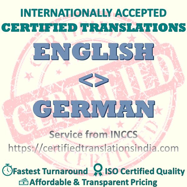 English to German HSC Certificate translation