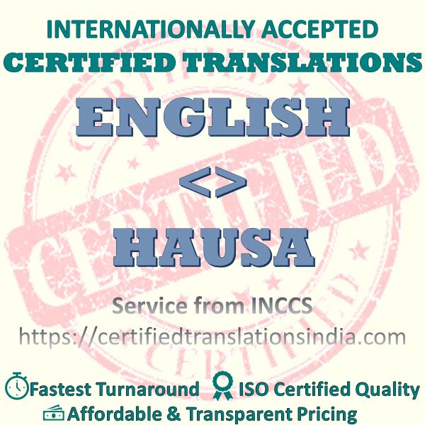 English to Hausa Diploma Marksheet translation