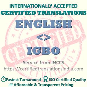 English to Igbo Dentists Certificate translation