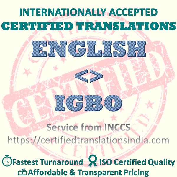 English to Igbo Diploma Marksheet translation