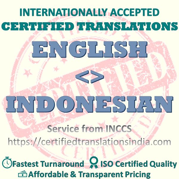 English to Indonesian Dentists Certificate translation