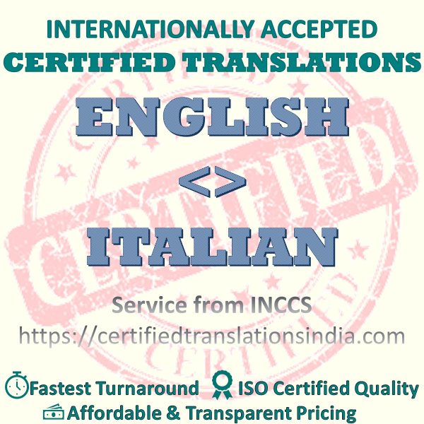 English to Italian Medical Certificate translation