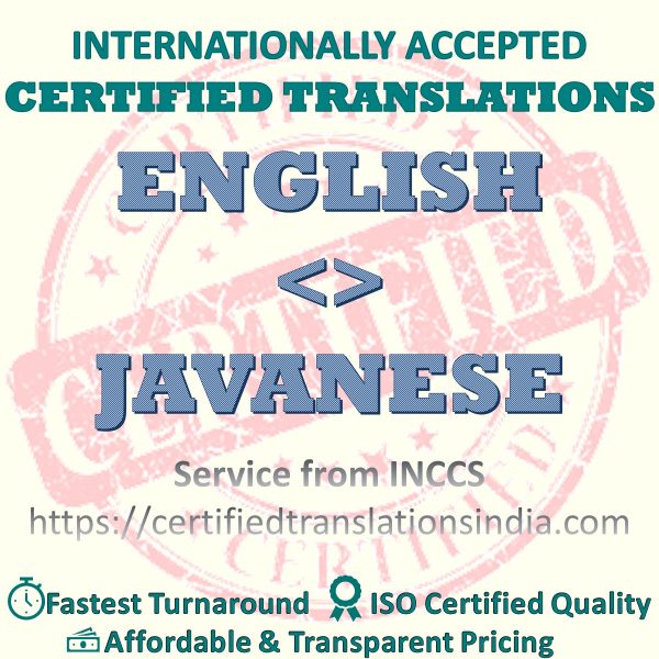 English to Javanese Divorce Certificate translation