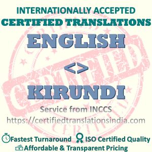 English to Kirundi Death Certificate translation