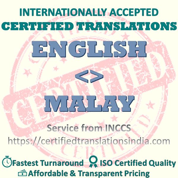 English to Malay Divorce Certificate translation