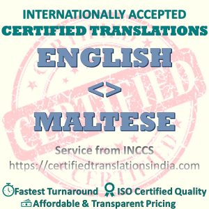 English to Maltese Dentists Certificate translation