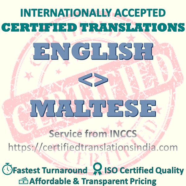 English to Maltese Post-Graduation Degree Certificate translation