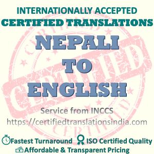 English to Nepali Police Clearance Certificate translation