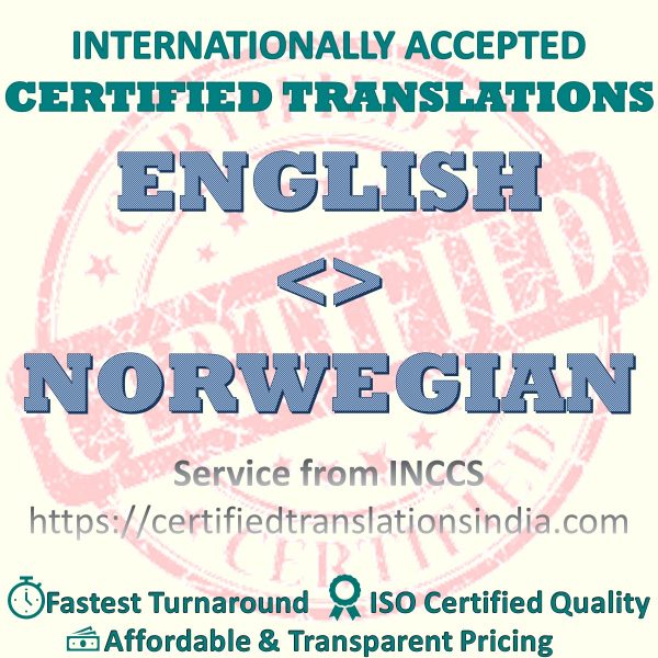 English to Norwegian Medical Certificate translation