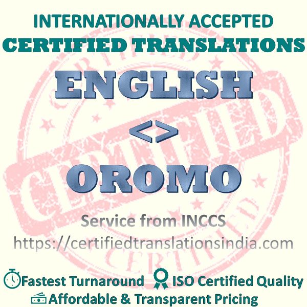 English to Oromo Death Certificate translation