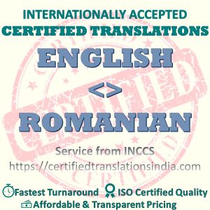 English to Romanian Bonafide Certificate translation