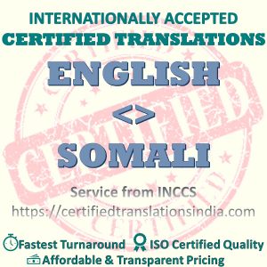 English to Somali Dentists Certificate translation