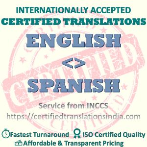 English to Spanish SSC Certificate translation