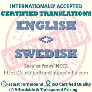 English to Swedish Diploma Certificate translation