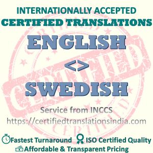 English to Swedish Medical Certificate translation