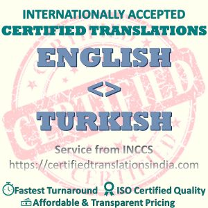 English to Turkish Diploma Marksheet translation