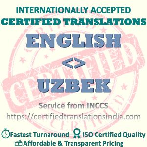 English to Uzbek Medical Certificate translation