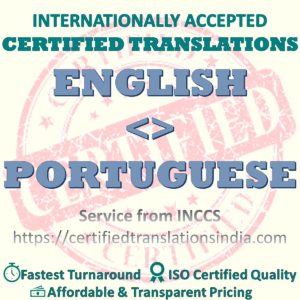 Portuguese to English Transcript Certificate
